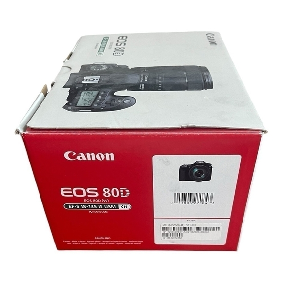 Canon EOS 80D 24.2MP Digital SLR Camera &  18-135mm IS USM Photo Camera Lens - Picture 10 of 12